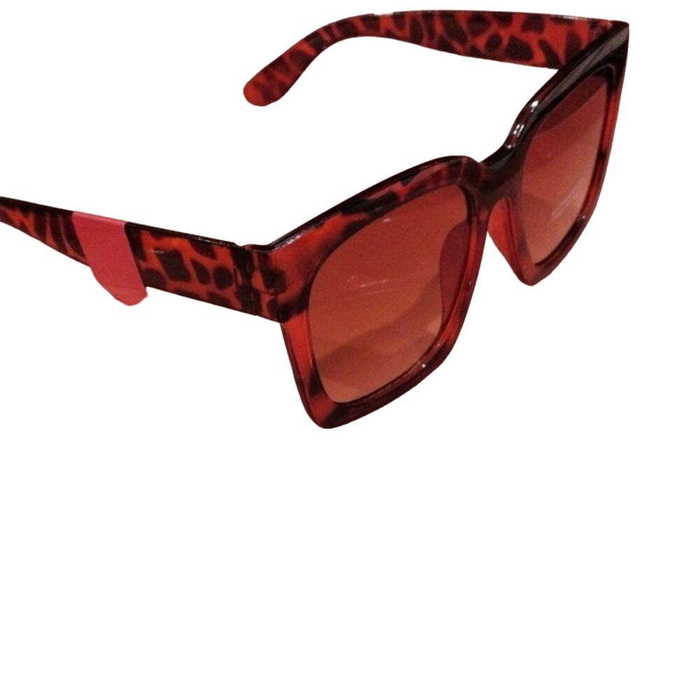 SQUARE Tortoiseshell Sunglasses OVERSIZED Brown Glam UV Protect Travel Beach